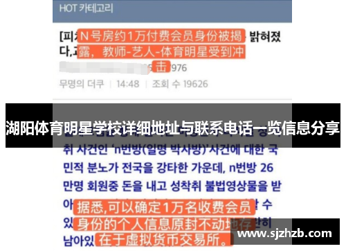 湖阳体育明星学校详细地址与联系电话一览信息分享